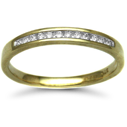 9ct Yellow Gold Diamond Half Eternity Ring