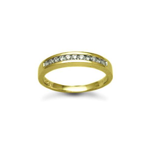 18ct Yellow Gold 25pt Channel Set Diamond Ring
