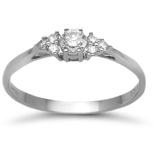 9ct White Gold Diamond Ring